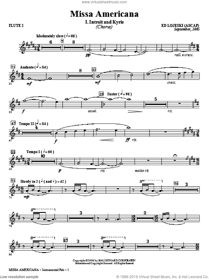 Missa Americana (complete set of parts)