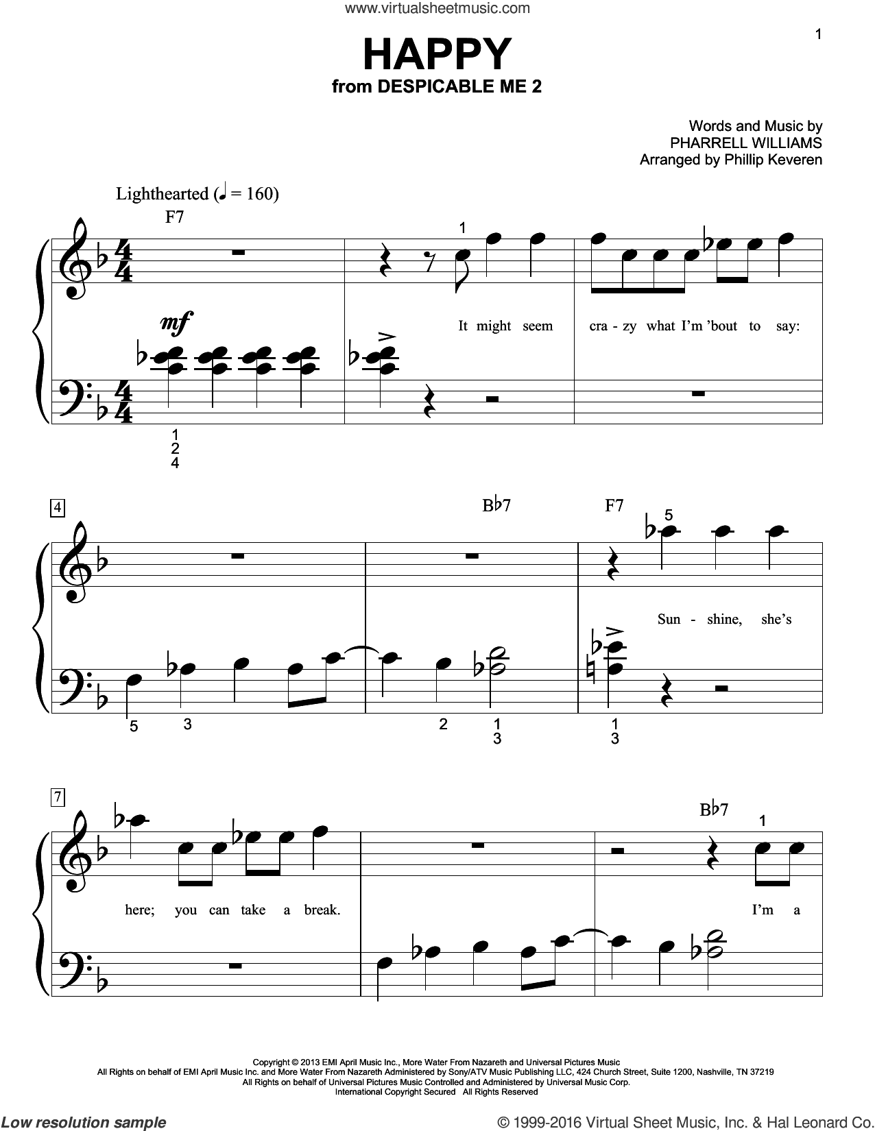 Happy (arr. Phillip Keveren)