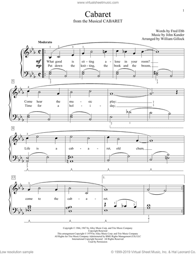 Cabaret (arr. William Gillock)