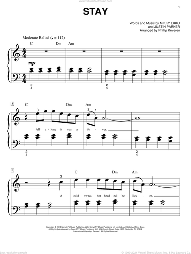 Stay (arr. Phillip Keveren)