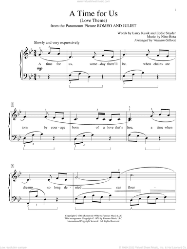 A Time For Us (Love Theme)