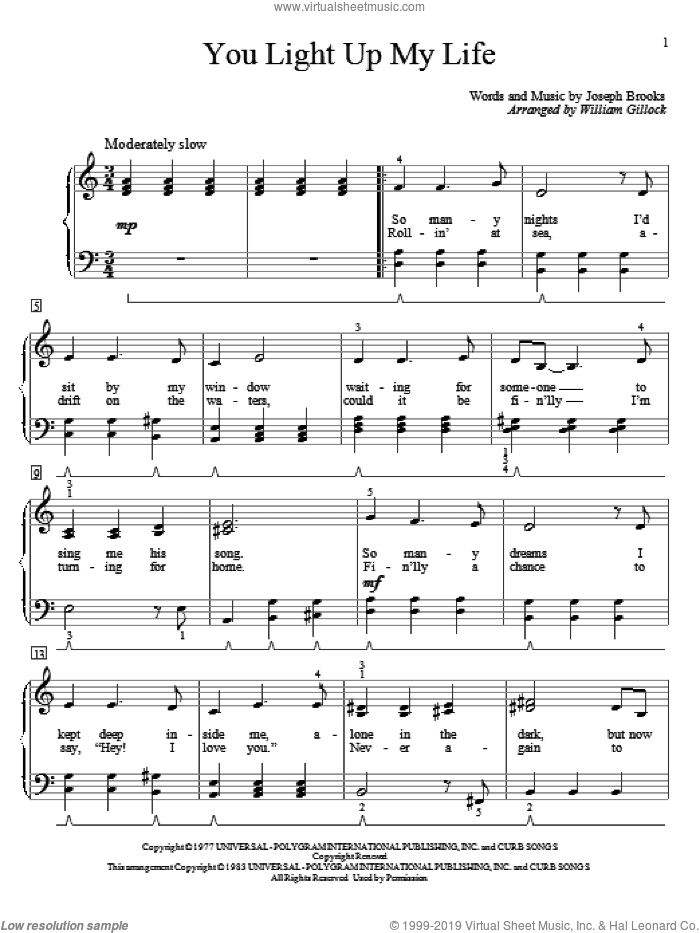 You Light Up My Life (arr. William Gillock)