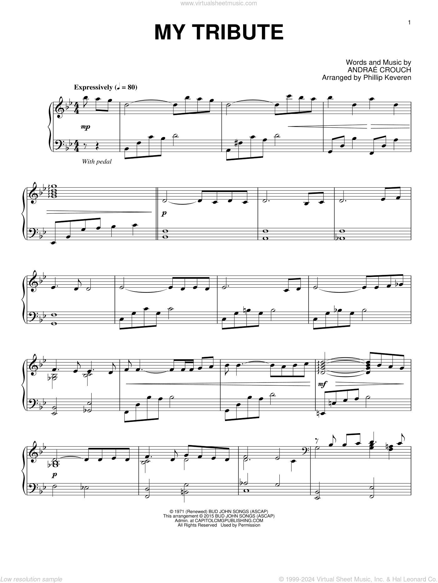 My Tribute (arr. Phillip Keveren)