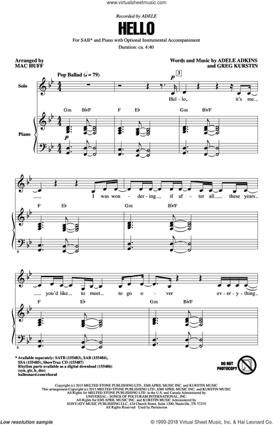 Hello (arr. Mac Huff)