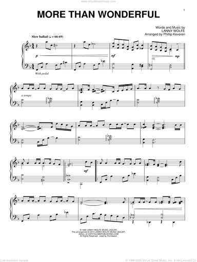 More Than Wonderful (arr. Phillip Keveren)