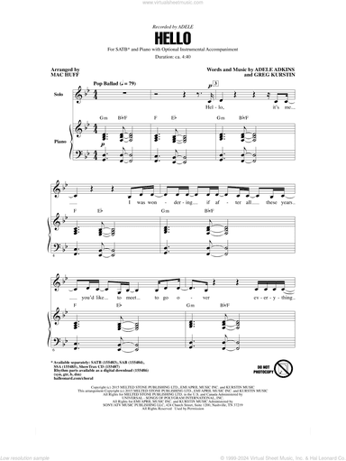 Hello (arr. Mac Huff)