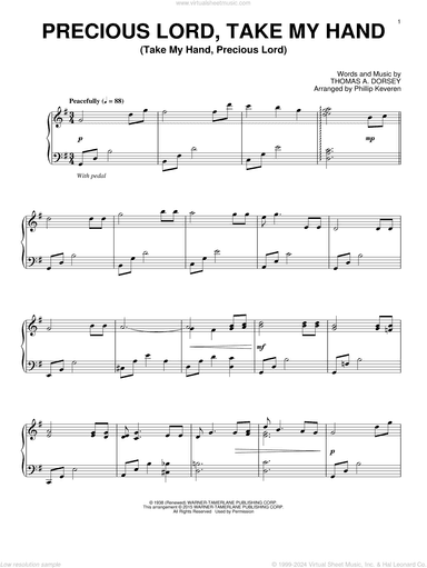 Precious Lord, Take My Hand (Take My Hand, Precious Lord) (arr. Phillip Keveren)