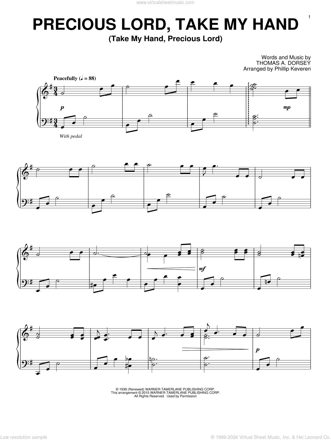 Precious Lord, Take My Hand (Take My Hand, Precious Lord) (arr. Phillip Keveren)