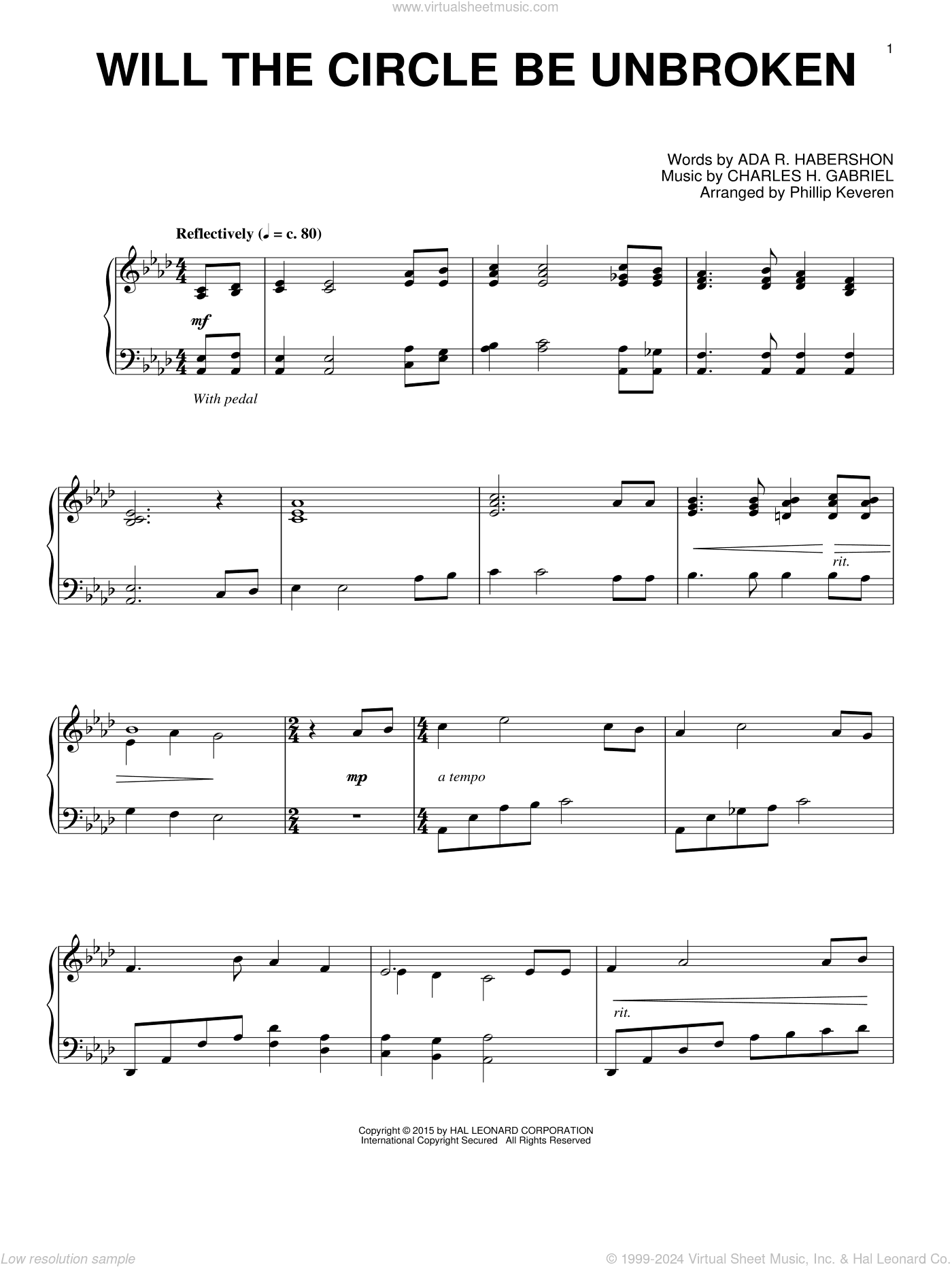 Will The Circle Be Unbroken (arr. Phillip Keveren)