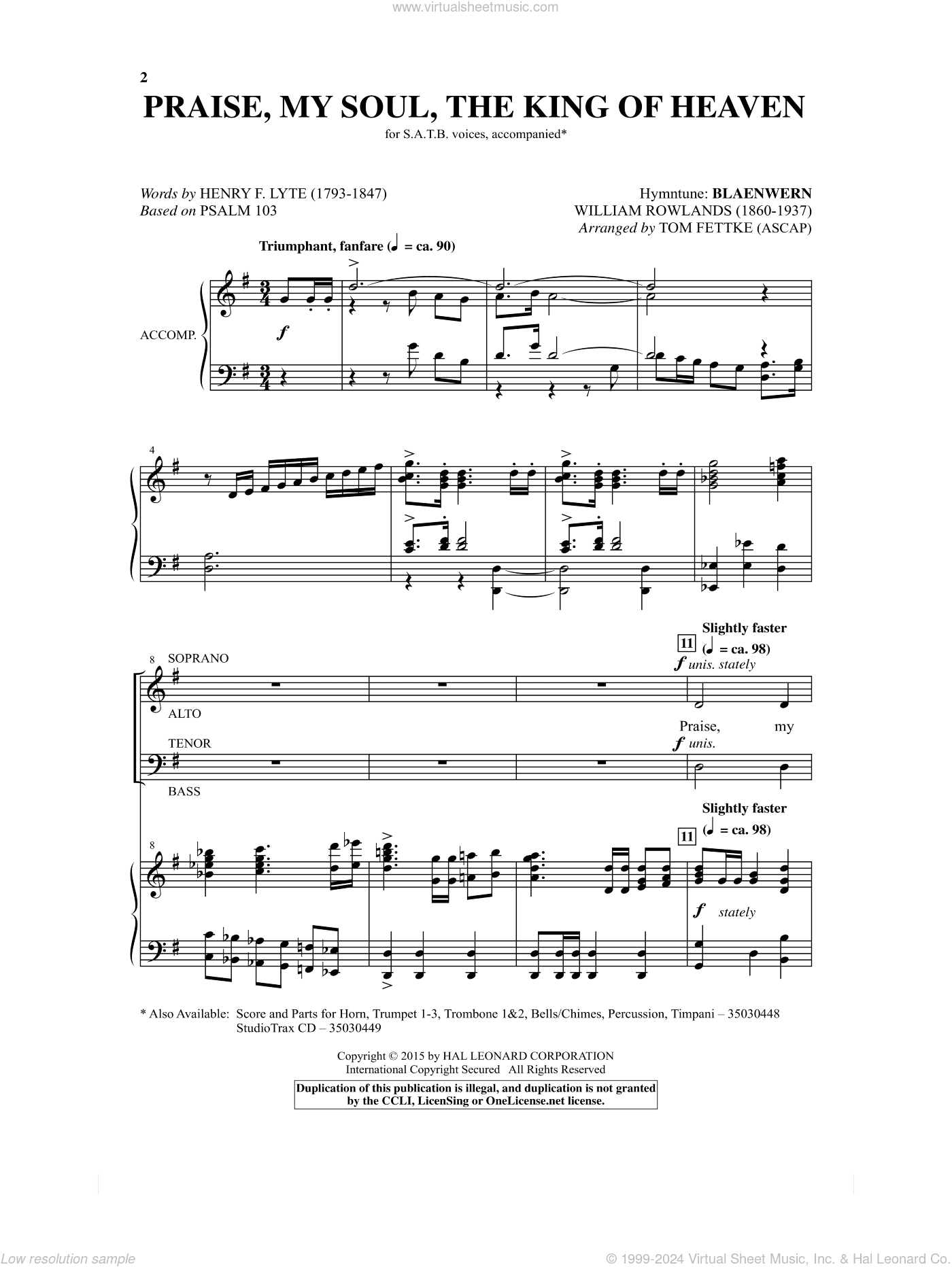 Praise, My Soul, The King Of Heaven