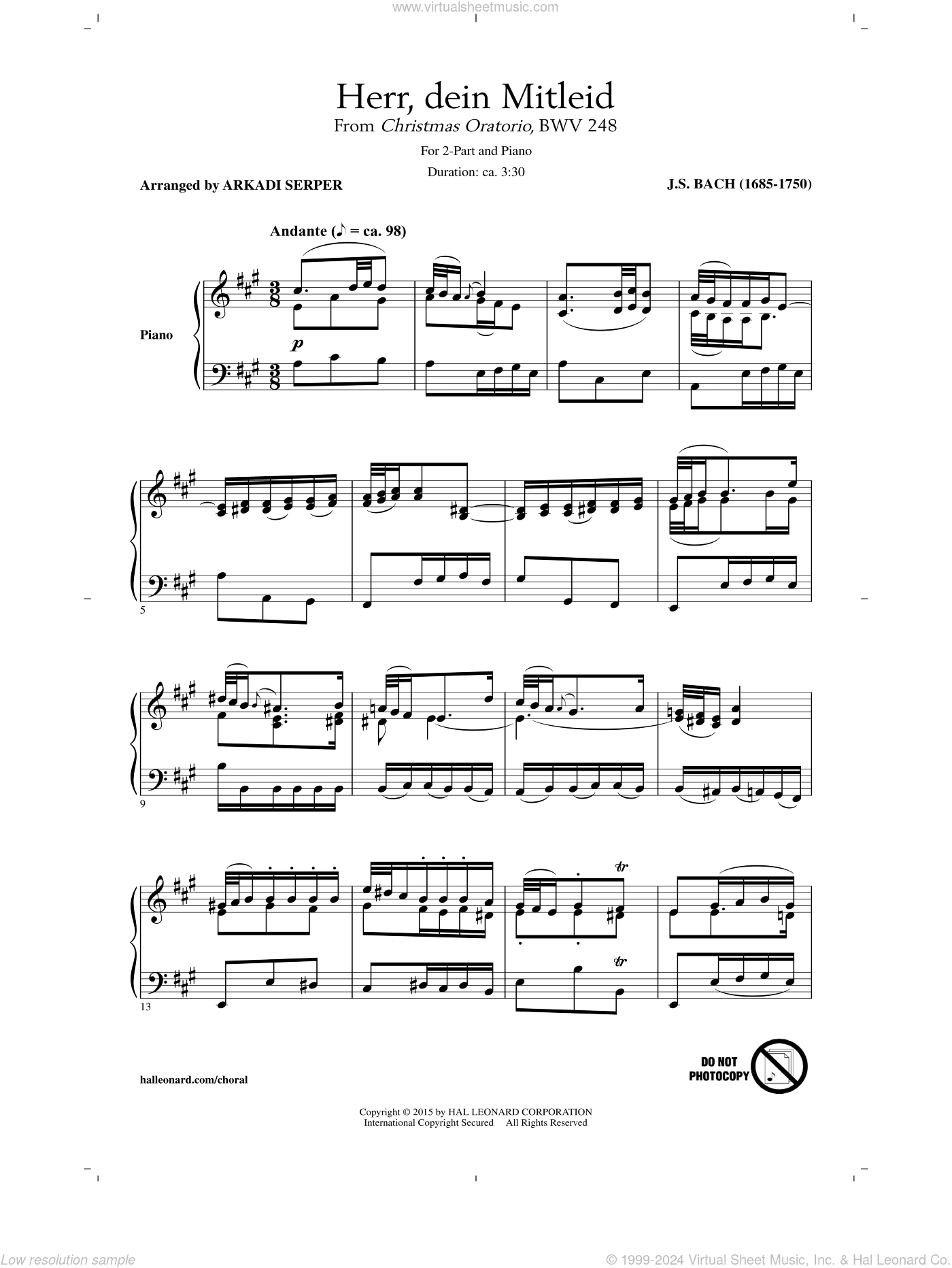 Herr, Dein Mitleid (arr. Arkadi Serper)