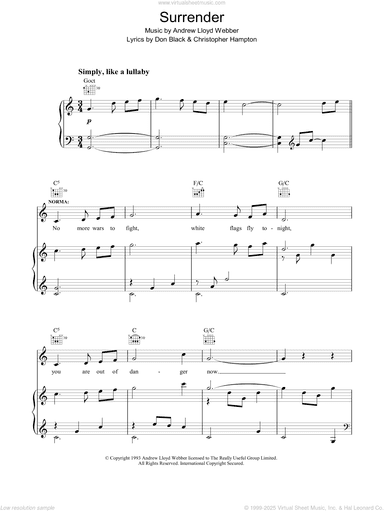 Surrender (from Sunset Boulevard)