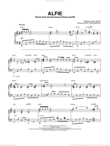 Alfie [Jazz version] (arr. Brent Edstrom)