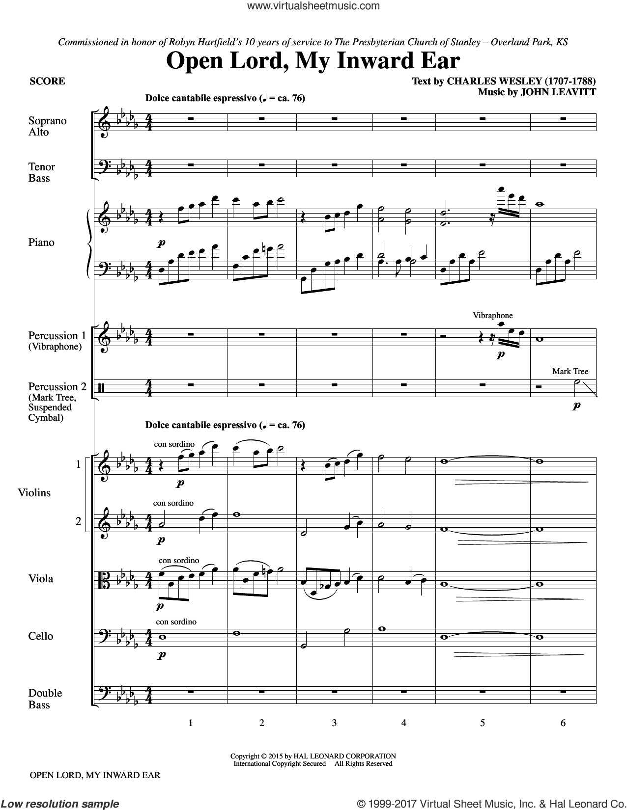 Open Lord, My Inward Ear (COMPLETE)