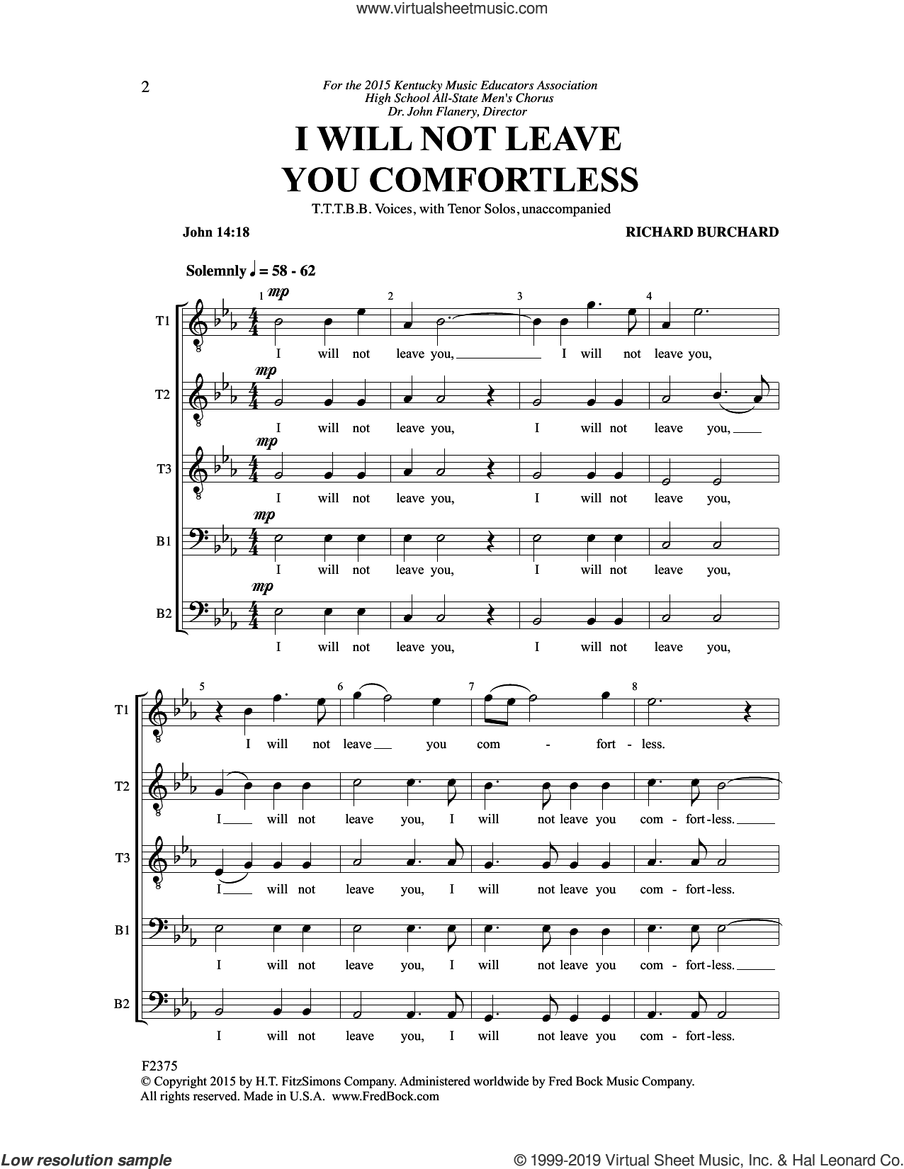 I Will Not Leave You Comfortless