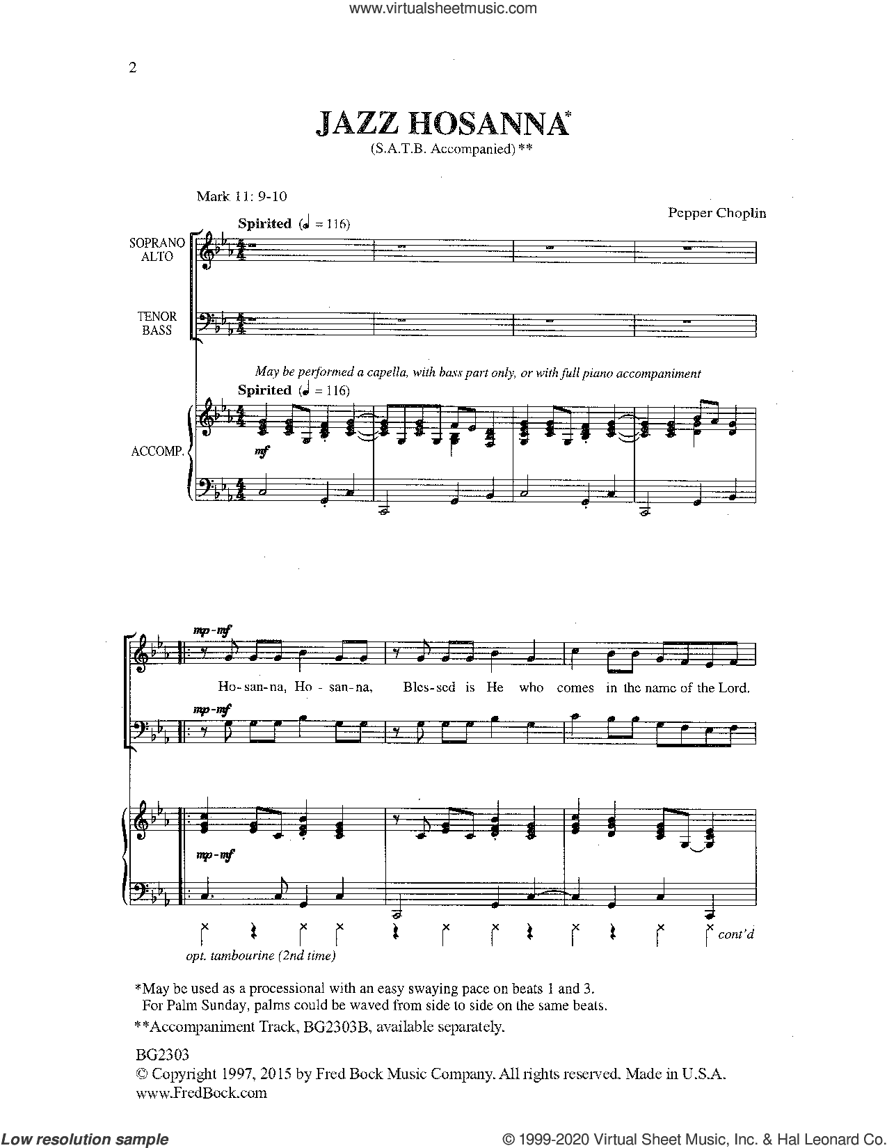 Jazz Hosanna