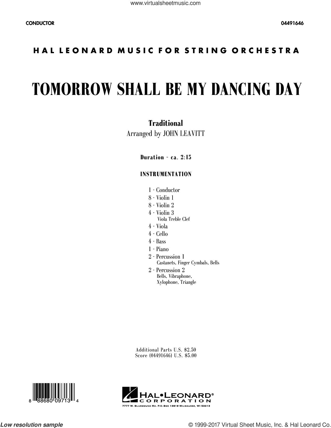 Tomorrow Shall Be My Dancing Day (COMPLETE)