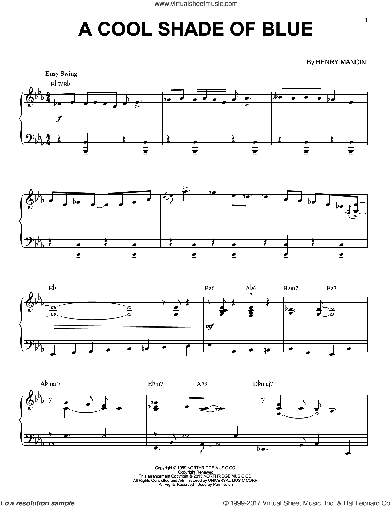 A Cool Shade Of Blue [Jazz version] (arr. Brent Edstrom)