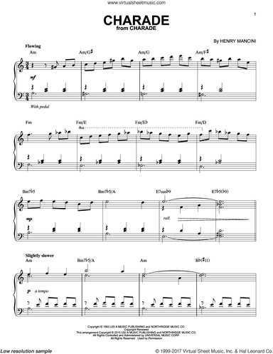 Charade [Jazz version] (arr. Brent Edstrom)
