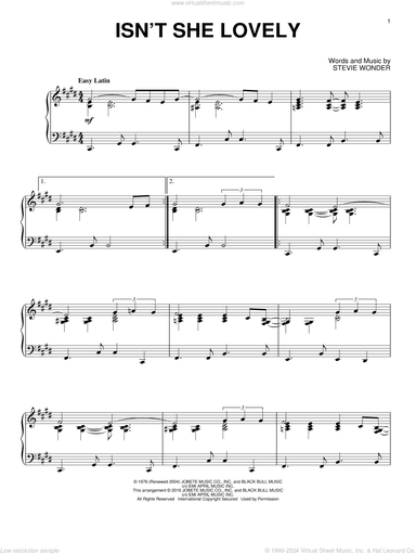 Isn't She Lovely [Jazz version]