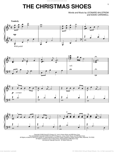 The Christmas Shoes, (intermediate)