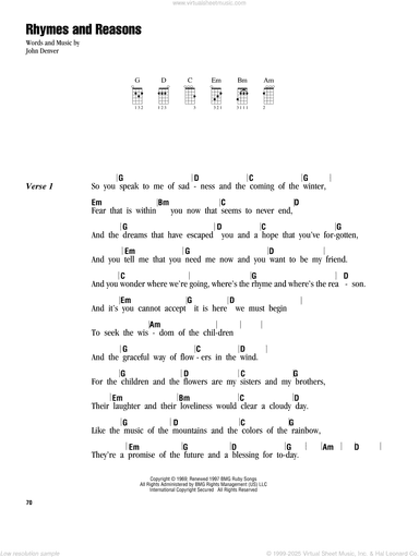 Rhymes And Reasons