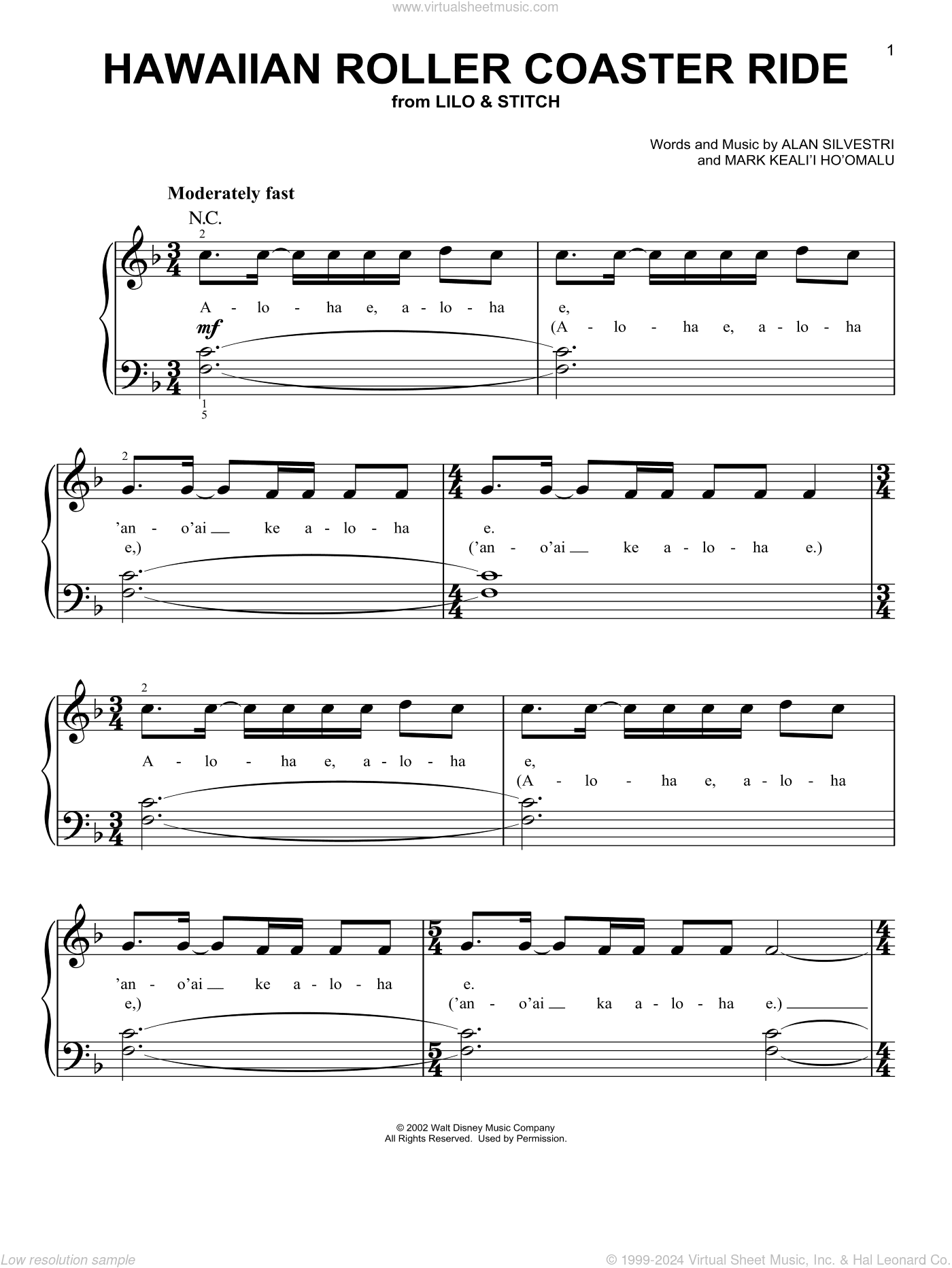 Hawaiian Roller Coaster Ride (from Lilo and Stitch)