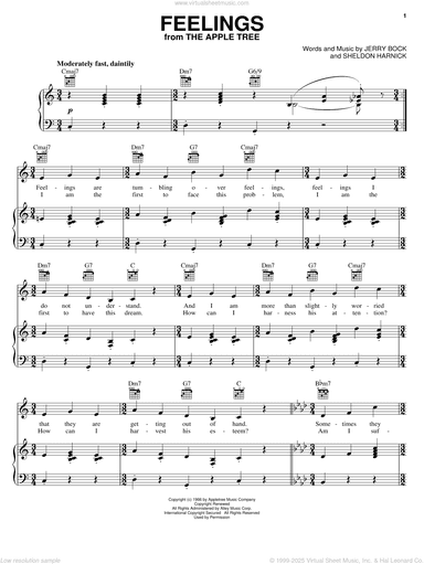 Feelings (from The Apple Tree)