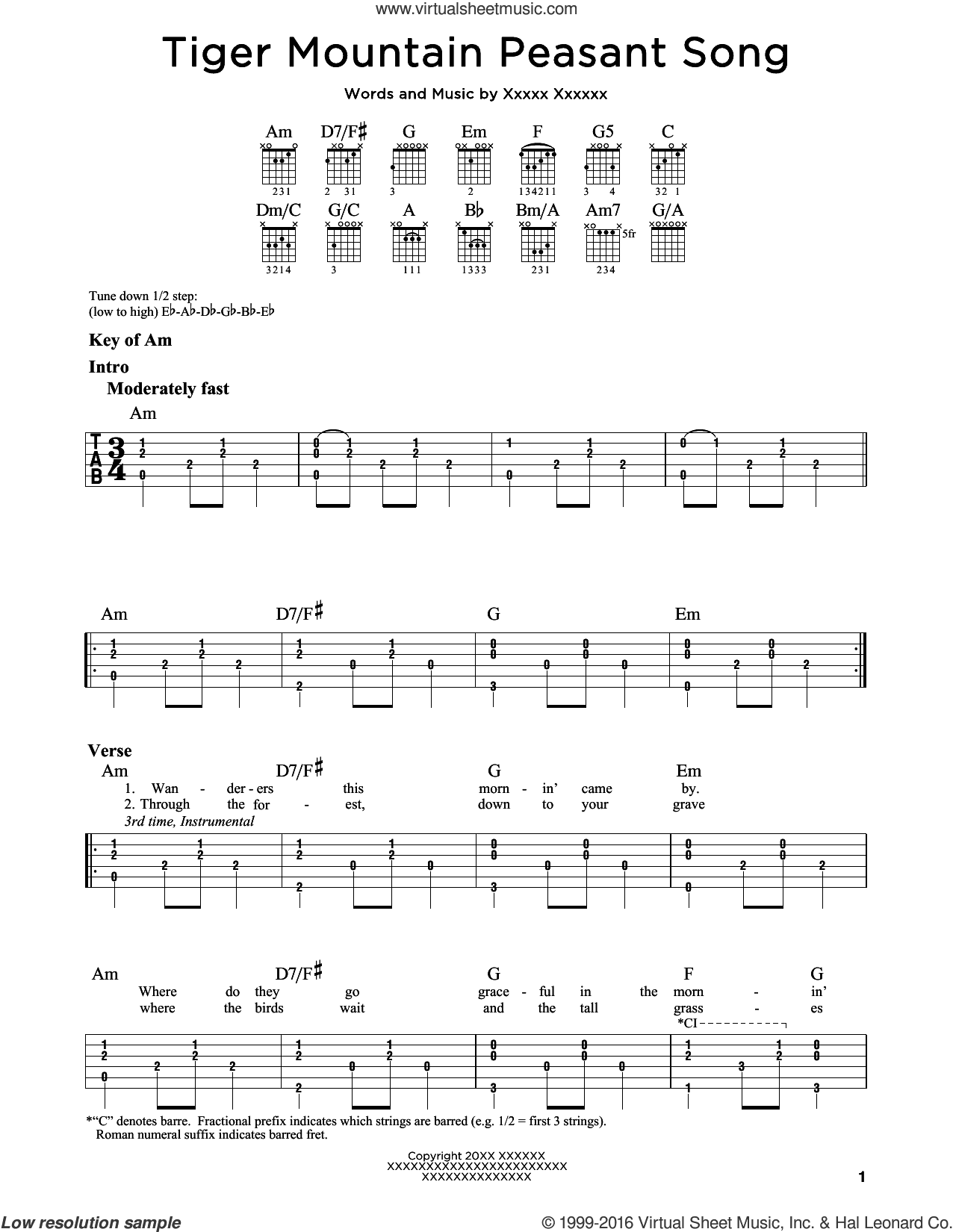 Tiger Mountain Peasant Song