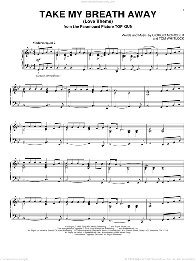 Take My Breath Away (Love Theme), (intermediate)