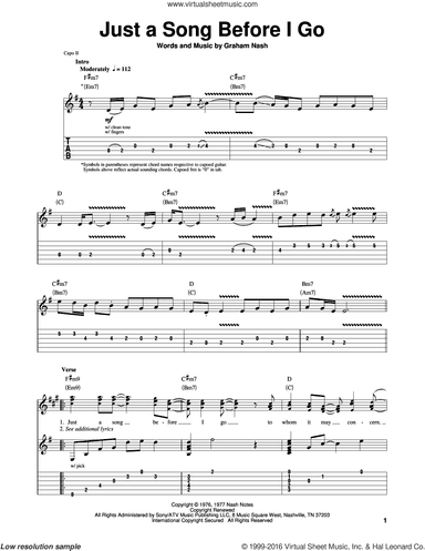 Just A Song Before I Go