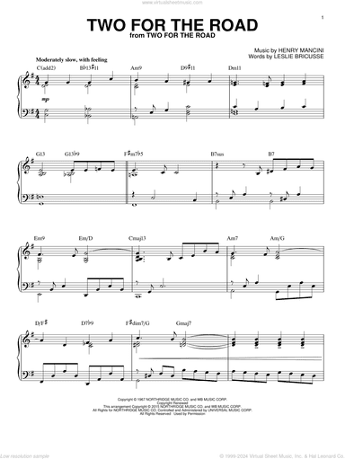 Two For The Road [Jazz version] (arr. Brent Edstrom)