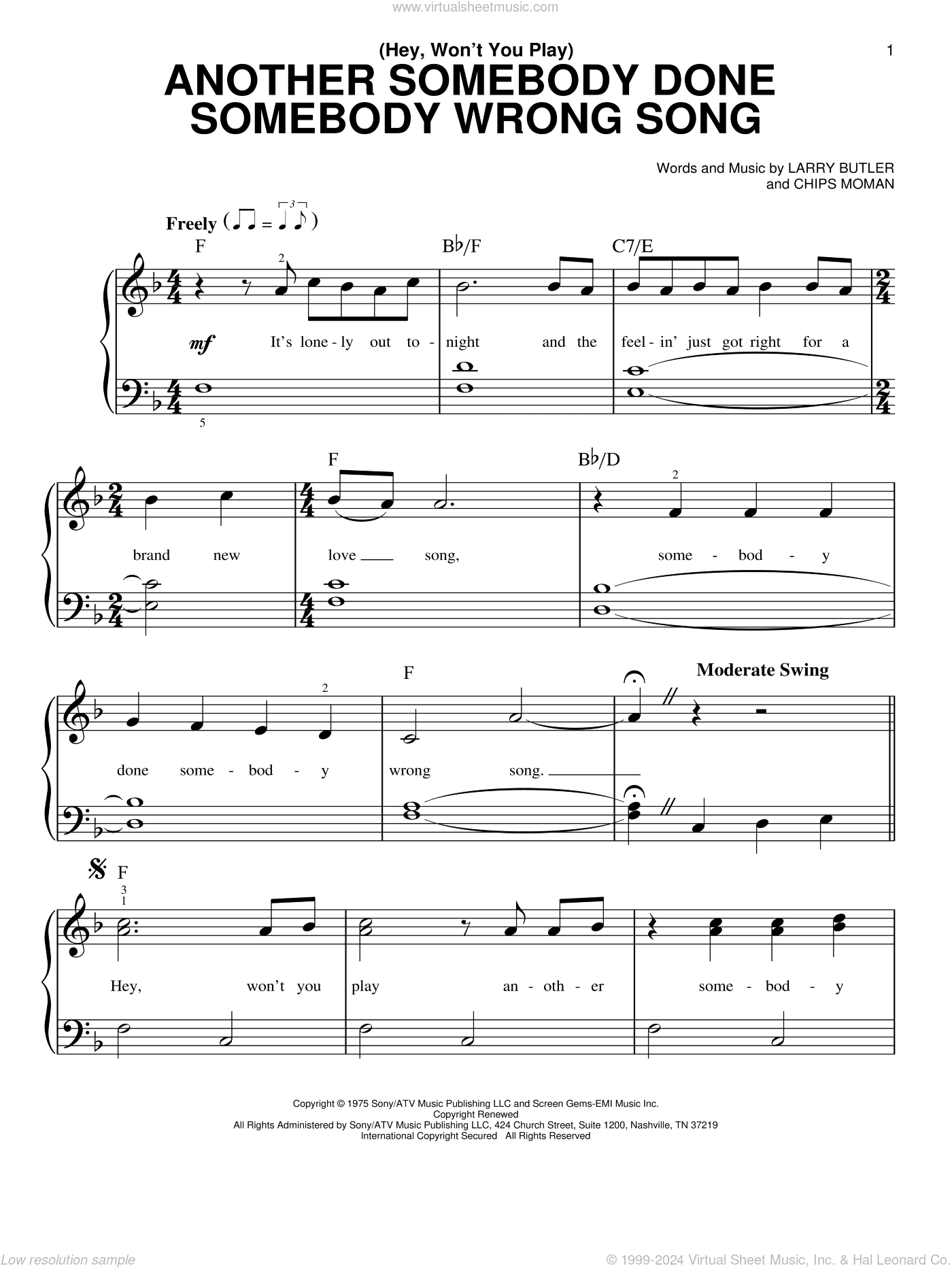 (Hey, Won't You Play) Another Somebody Done Somebody Wrong Song