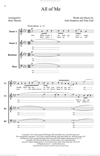 All Of Me (arr. Deke Sharon)