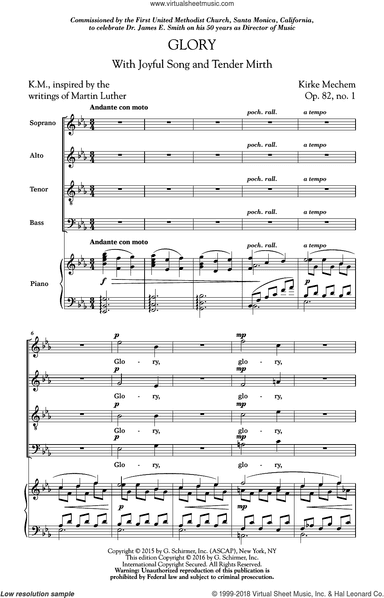 Glory (With Joyful Song And Tender Mirth)