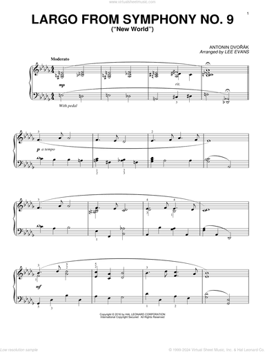 Largo From Symphony No. 9 ("New World") (arr. Lee Evans)