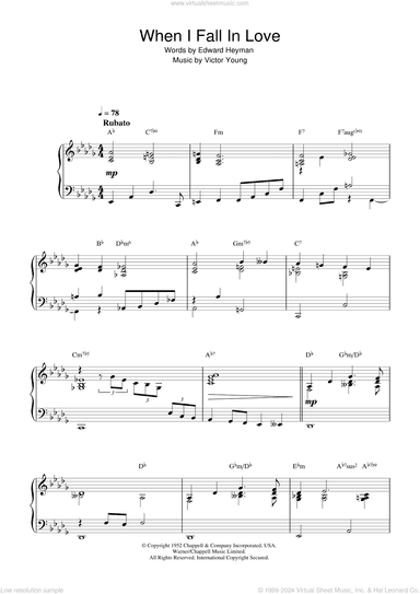 When I Fall In Love, (intermediate)