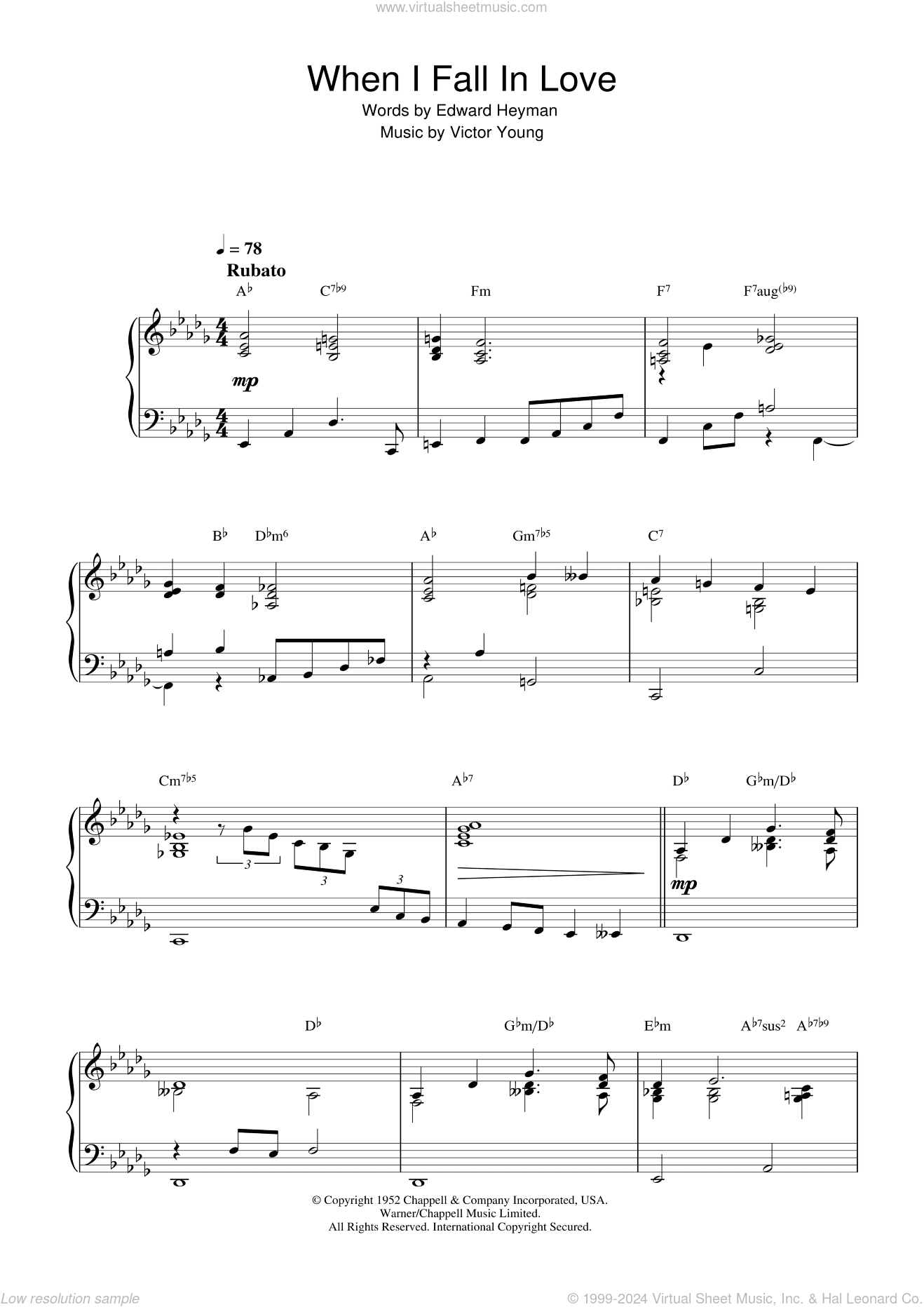 When I Fall In Love, (intermediate)