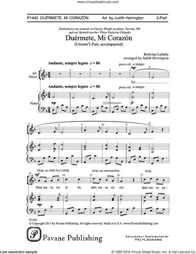 Duermete, Mi Corazon