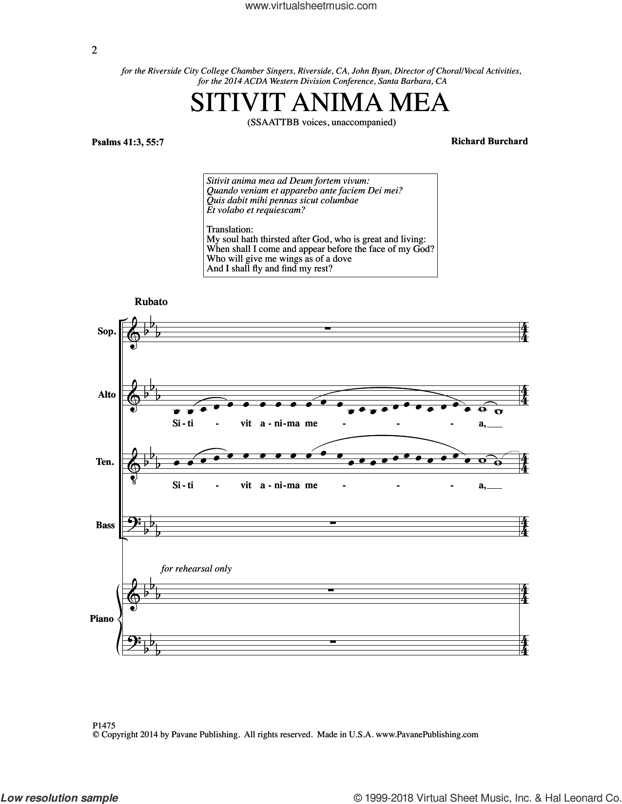 Sitivit anima mea