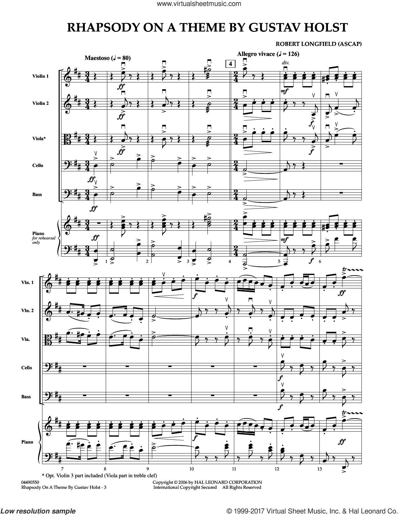 Rhapsody On A Theme by Gustav Holst (COMPLETE)