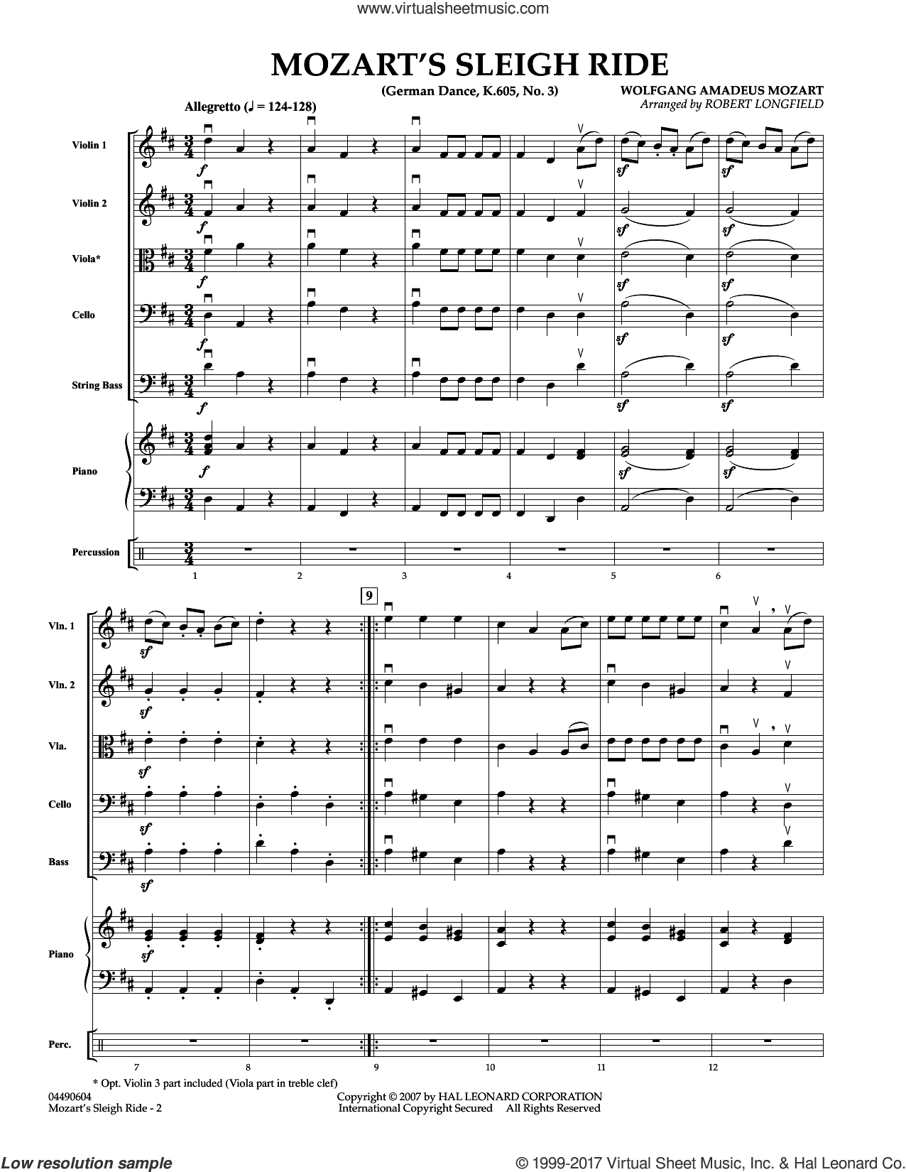 Mozart's Sleigh Ride (German Dance, K.605, No.3)