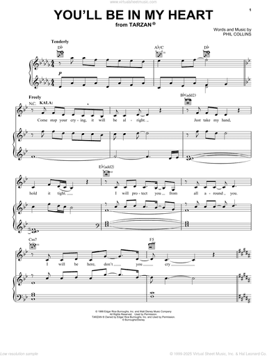 You'll Be In My Heart (from Tarzan: The Broadway Musical)