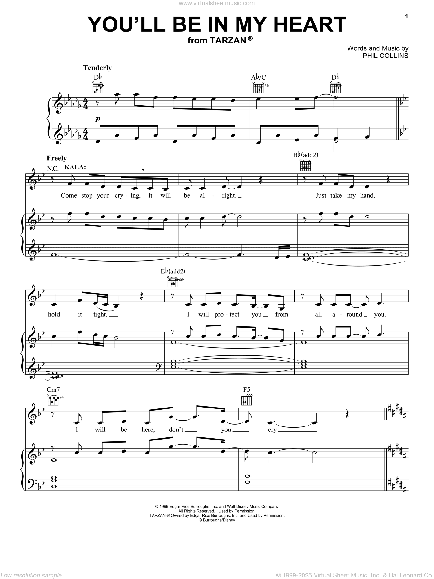 You'll Be In My Heart (from Tarzan: The Broadway Musical)