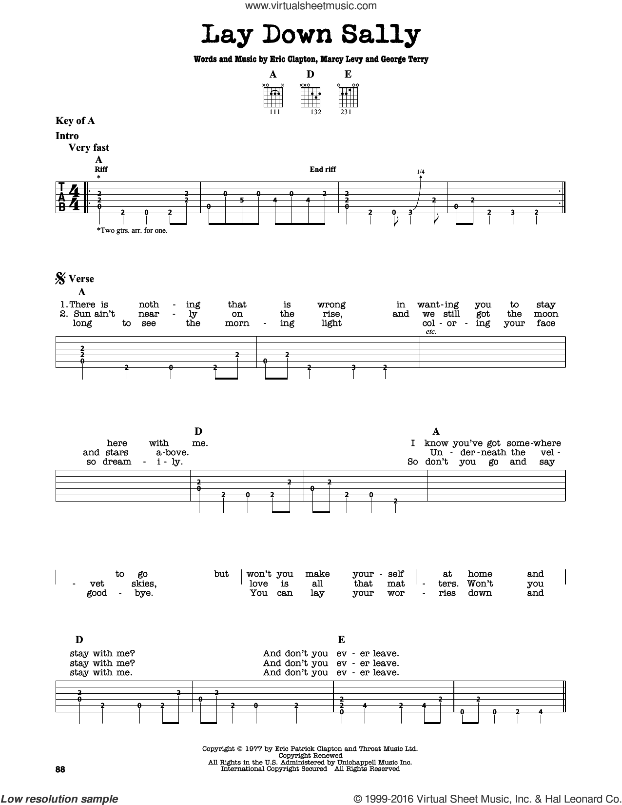 Lay Down Sally