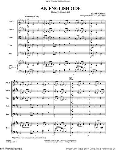 An English Ode (Come, Ye Sons of Art) (COMPLETE)