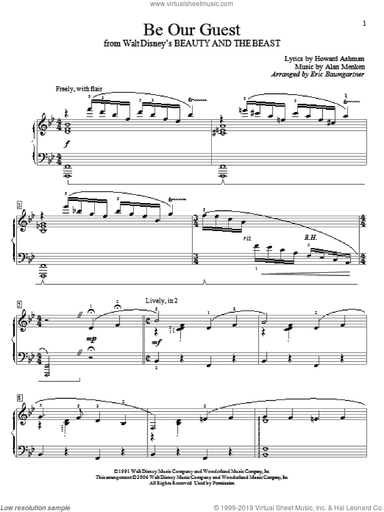 Be Our Guest (from Beauty And The Beast) (arr. Eric Baumgartner)
