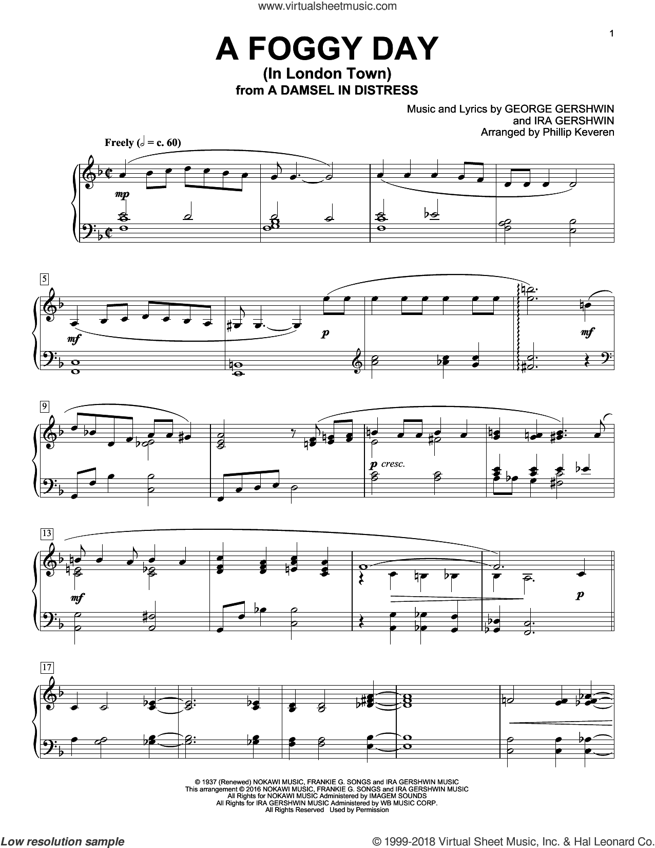 A Foggy Day (In London Town) (arr. Phillip Keveren)