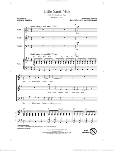 Little Saint Nick (arr. Audrey Snyder)