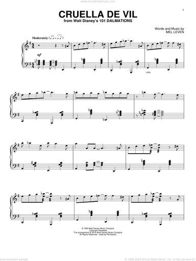 Cruella De Vil [Jazz version] (from 101 Dalmations)